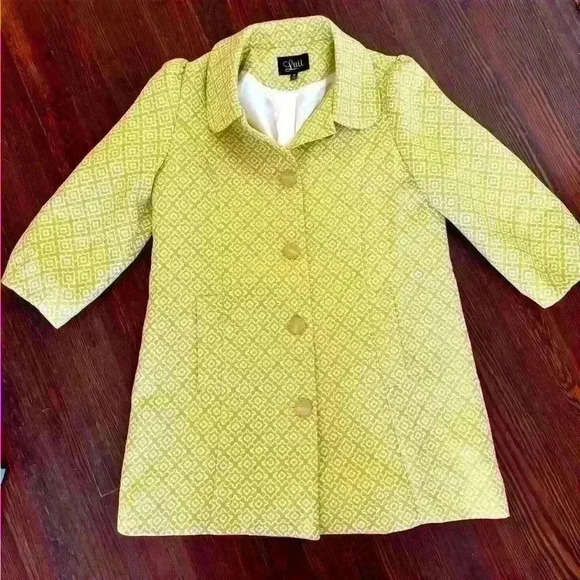 Luii Jackets & Blazers - Vintage NWT Anthropologie Luii Yellow Peacoat Sz Medium